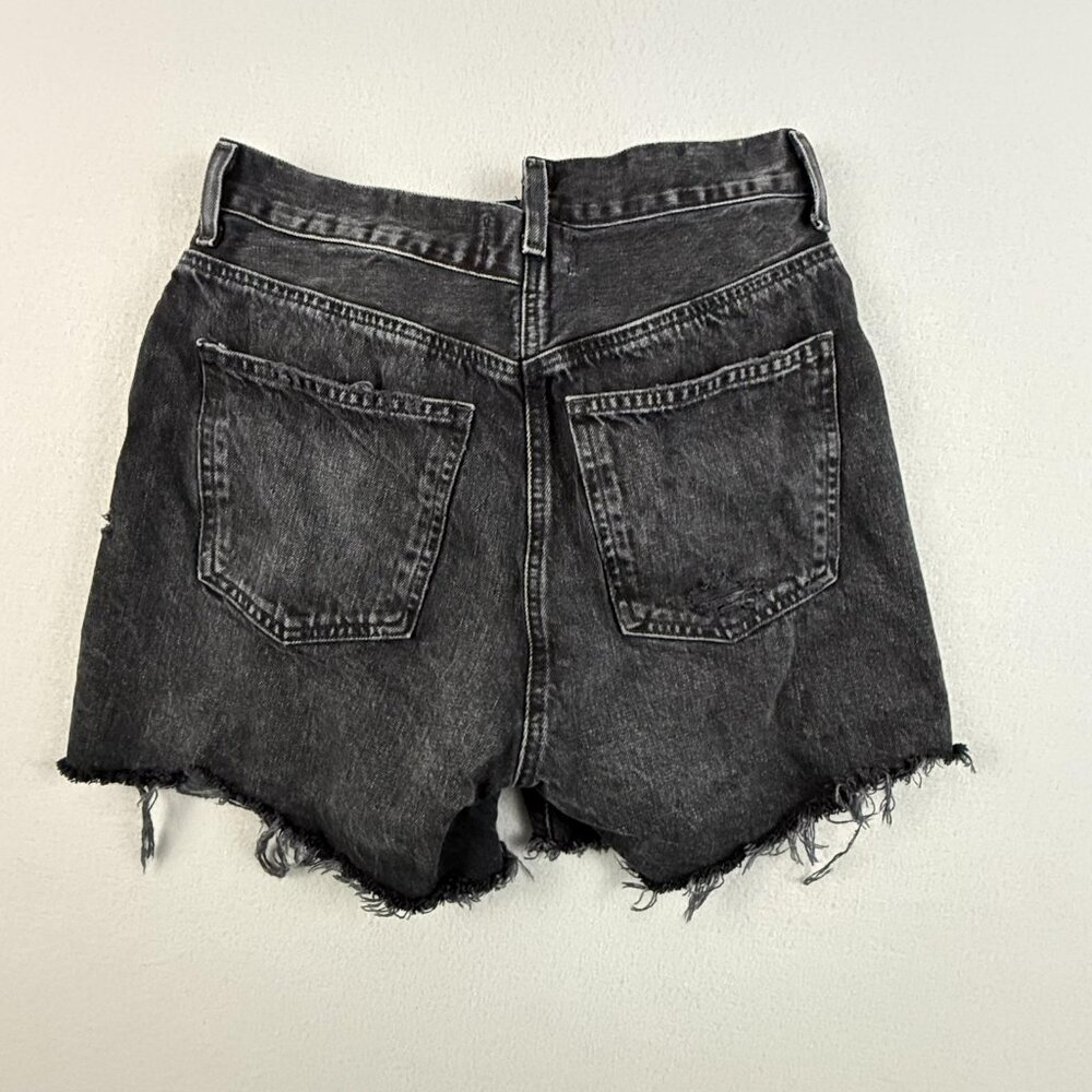 AGOLDE Shorts Women's 26‎ Black Criss Cross Button Fly Hitchhike Denim Organic - Picture 4 of 16